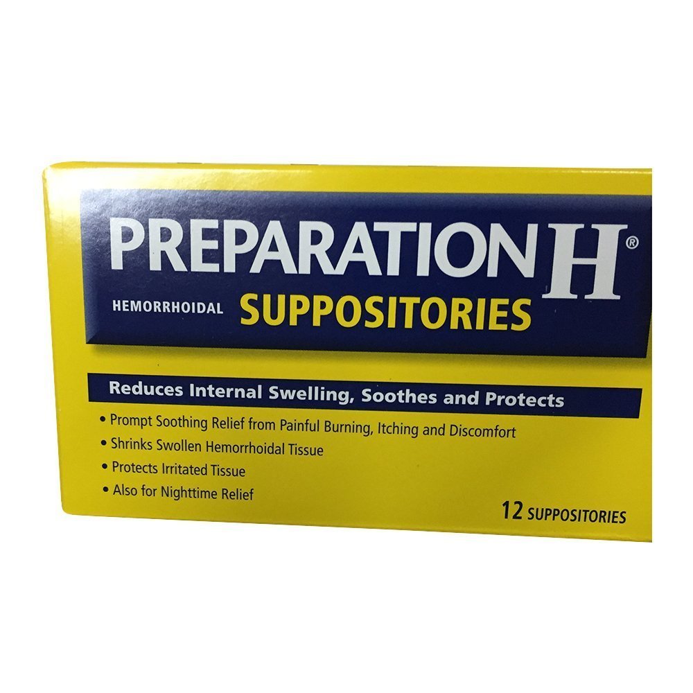 Preparation H Hemorrhoidal Suppositories 12 ea (Pack of 3)