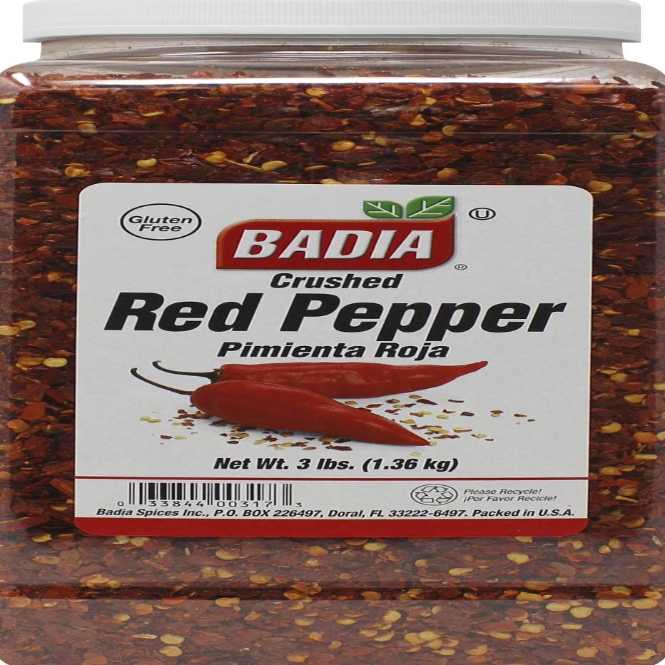 Badia Crushed Red Pepper 3 Lbs - Pack of 4