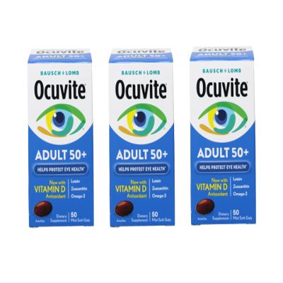 Ocuvite (Pack of 3) Eye Vitamin Adult 50+ Formula, 150 Soft Gels Total