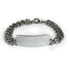 Adrenal Insufficiency Medical ID Alert Bracelet with Embossed Emblem and Wide Chain. Style: Classic Wide, Premium Series. view 1