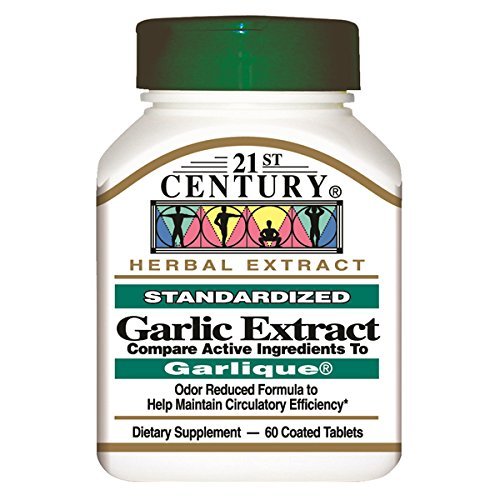 21st Century Health, Garlic Extract Odor Free 60 ENTERIC Coated Veg. TABS