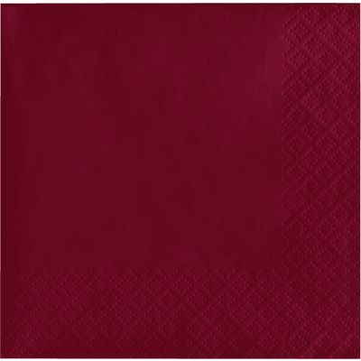 Creative Converting 50-Count Touch of Color Paper Beverage Napkins, Burgundy, 5 x 5" (803122B)