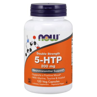 Now Foods Double Strength 5-HTP 200 mg (120 vc) 6 Pack