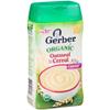 Gerber Organic for Baby 1st Foods Grain & Grow Cereal, Oatmeal Cereal, Made with Whole Grains & Iron, USDA Organic & Non-GMO 8 Ounce (Pack of 6) view 1
