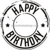 2" Round ~ Basic Happy Birthday Circle Birthday ~ Edible Cake/Cupcake Topper - D6324 view 1