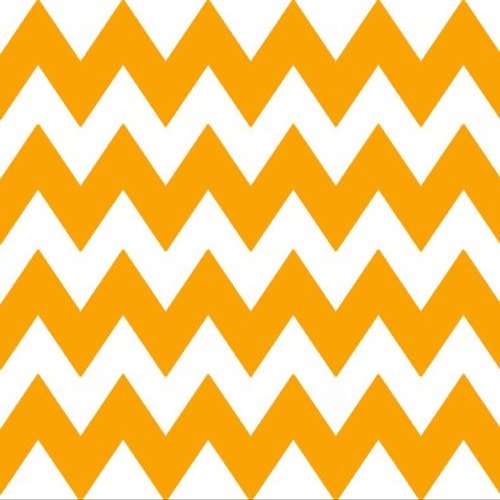 1/8 Sheet ~ Orange Chevron Background Birthday ~ Edible Cake/Cupcake Topper!!!