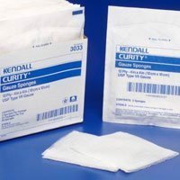 3967 Sponge Curity 5's Pouch Gauze LF Sterile Cotton 4x4" 12Ply 50 Per Box Part No. 3967 by- Kendall Company