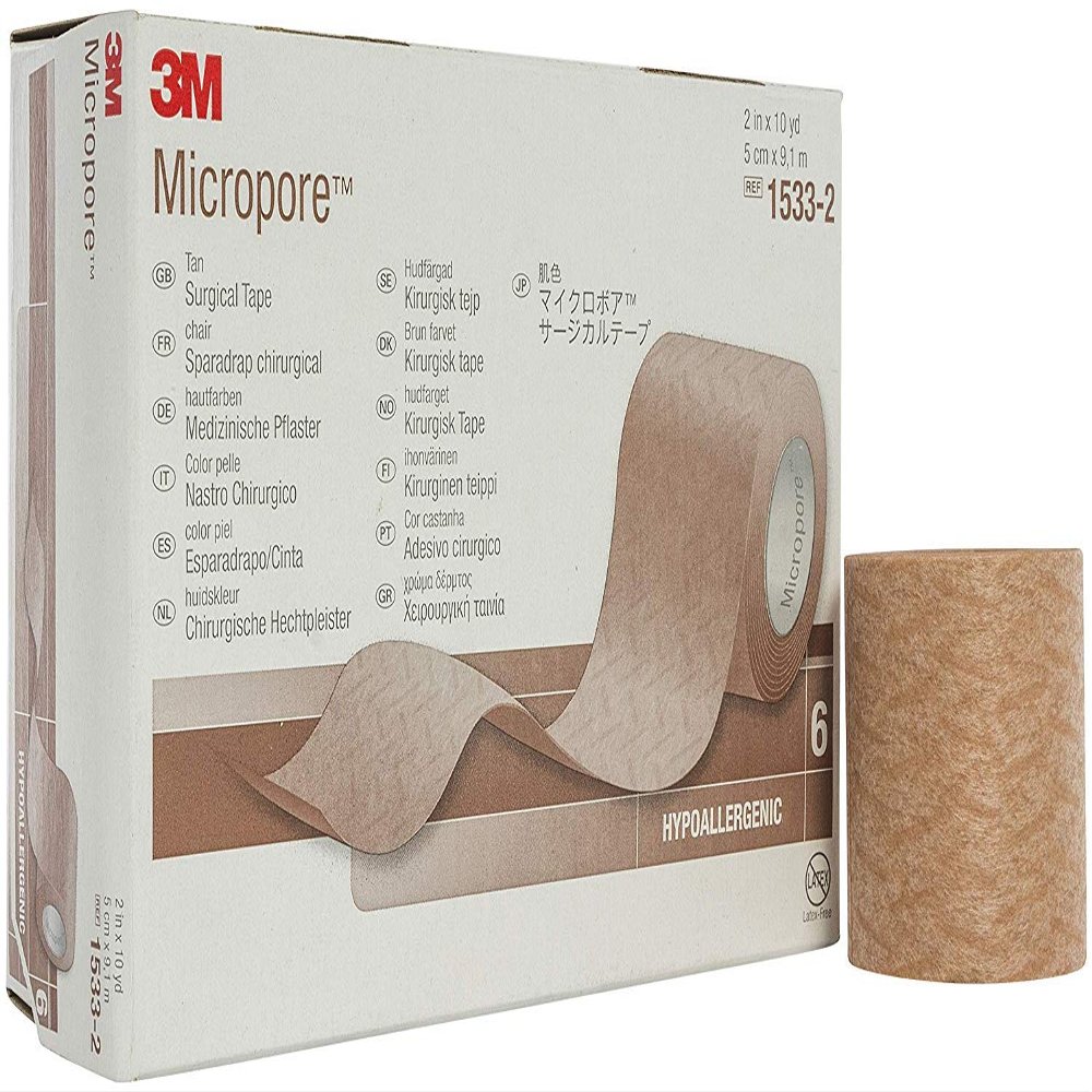 3M-1533-2 Tape Micropore - Lf Paper 2"X10Yd Tan 6/Bx by 3M Part No. 15.