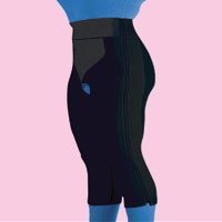 2017XL PT# 2017XL- Girdle Compression Below Knee Spndx Contact Zip XL 46-50 Blk Ea by, Frank Stubbs Co Inc