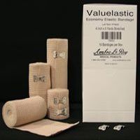 73410 Bandage Valuelastic Elastic LF Reusable 4"x10yd Tan Ea Part No. 73410 by- Ambra Leroy Medical