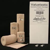 73410 Bandage Valuelastic Elastic LF Reusable 4"x10yd Tan Ea Part No. 73410 by- Ambra Leroy Medical