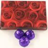 Scott's Cakes Milk Chocolate Chocolate Cream Filling Candies with Grape Foils in a 1 Pound Red Roses Box view 1