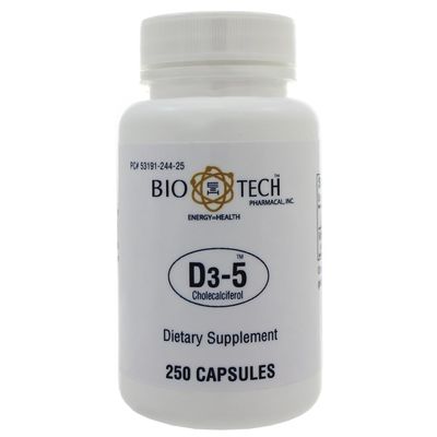 Bio-Tech D3-5 5000 Iu 250 Caps