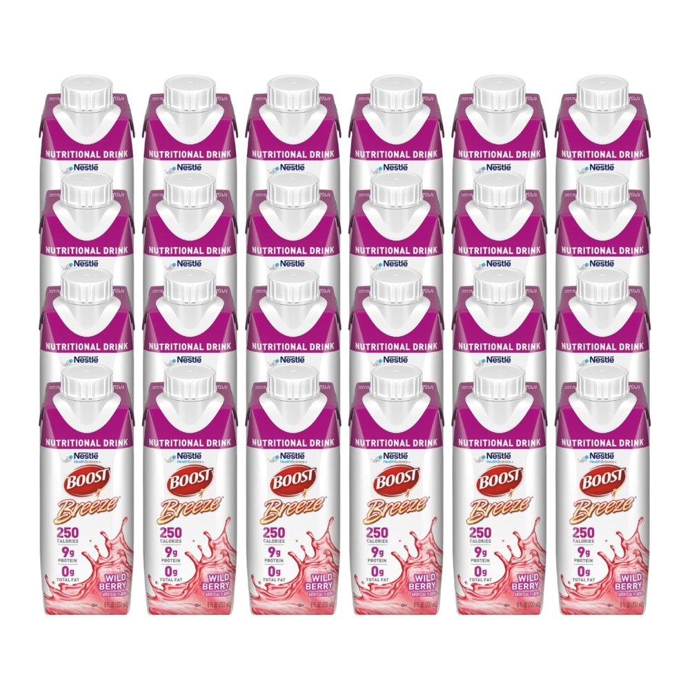 BOOST Breeze Nutrition 8oz Wildberry Fat-Free Drink, 24/Cs