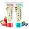 Jack N' Jill Natural Toddler Toothpaste - Fluoride Free Training Toothpaste for Toddlers 1-3, 40% Xylitol, BPA Free - Strawberry & Blueberry, 1.76 oz (Pack of 2) view 1