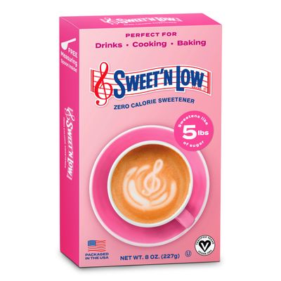 Sweet'N Low Zero Calorie Bulk Sweetener, 8 oz. Box, Granulated Sugar Substitute for Baking, Coffee, Tea and More, Kosher & Gluten Free, Low Glycemic Index