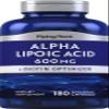 Piping Rock Alpha Lipoic Acid 600mg | 180 Capsules | Plus Biotin Optimizer | ALA Supplement | Non-GMO, Gluten Free view 1