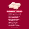 Airborne 1000mg Vitamin C + Zinc Immune Support Supplement Chewable Tablets, Very Berry Flavor with Powerful Antioxidants Vitamins A C & E, 32 Chewable Tablets (2 Pack) view 3