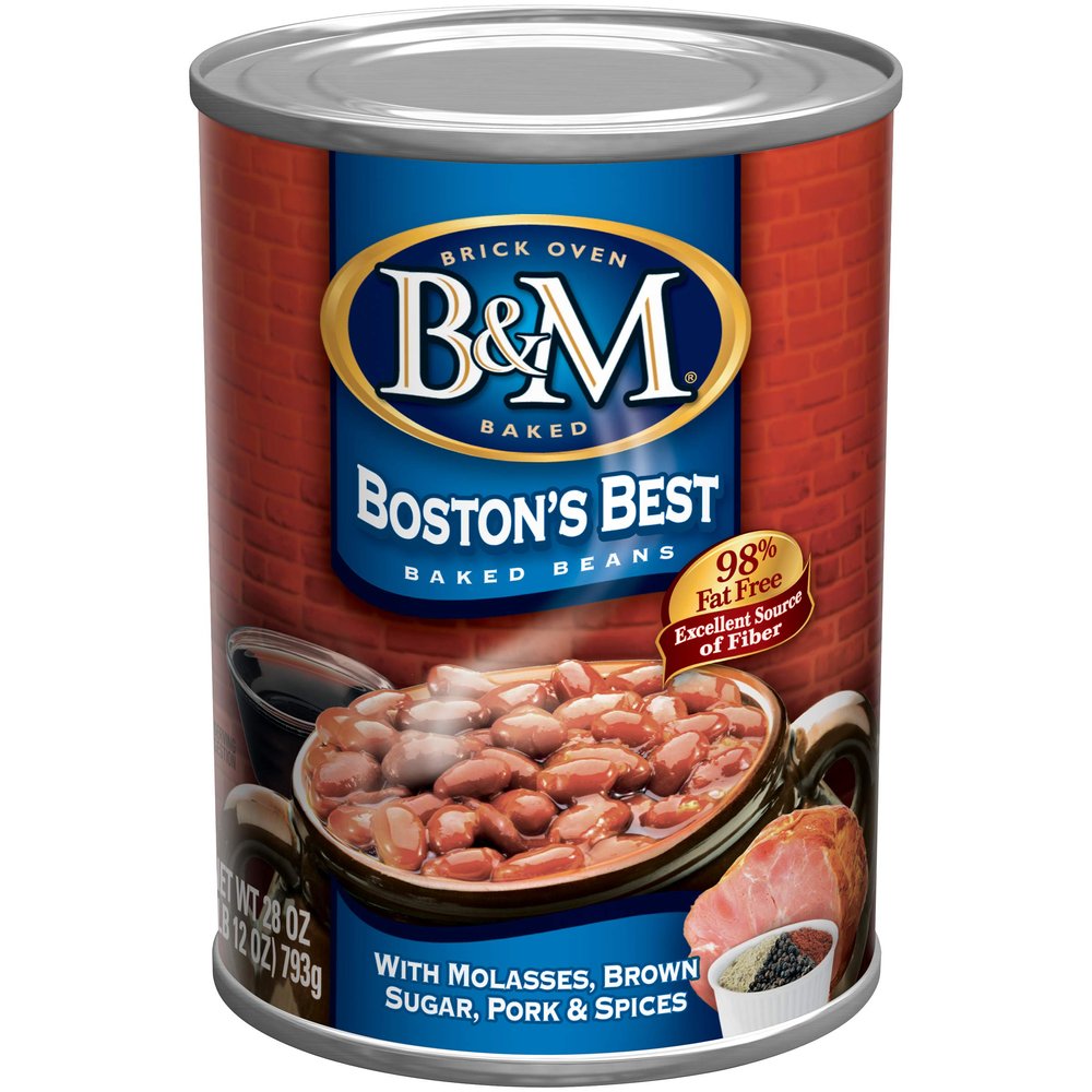 B&M Baked Beans, Boston's Best, 28 Ounce (Pack of 12)