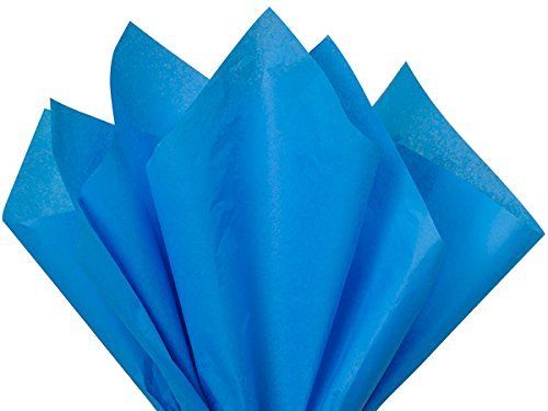 Brilliant Blue Tissue Paper 15 Inch X 20 Inch - 100 Sheet Pack Premium Tissue Paper by Made in USA
