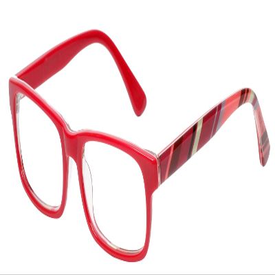 Calabria 857 Rectangle Reading Glasses +1.00 Red Women Designer Colorful Readers Multi Color Unique Stylish Trendy
