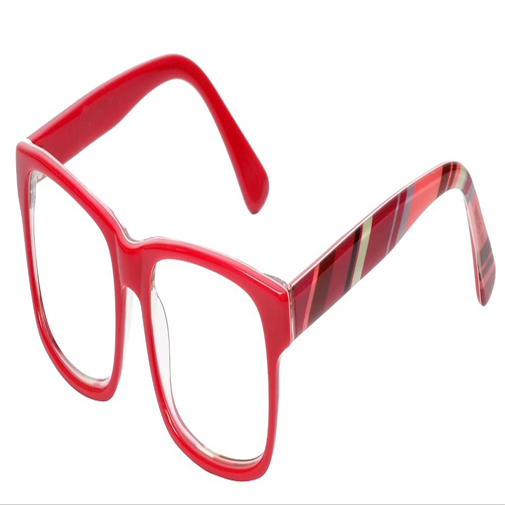 Calabria 857 Rectangle Reading Glasses +1.50 Red Women Designer Colorful Readers Multi Color Unique Stylish Trendy