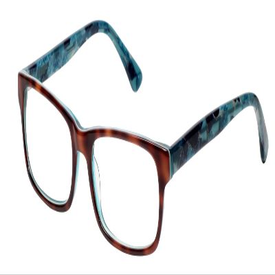 Calabria 857 Reading Glasses +3.50 Tortoise Havana Blue Women Colorful Readers Multi Colored Unique Stylish Trendy