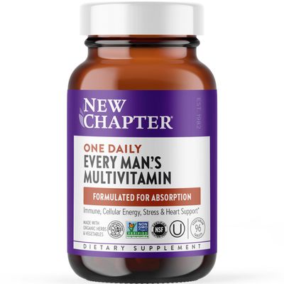 New Chapter Mens Multivitamin, B6, Extra B12, D3, Vitamin C & Zinc, Immune, Heart, Cellular Energy, and Brain Health, Gentle on The Stomach, One Daily, Non-GMO, Gluten-Free, 18+, 96 Tablets