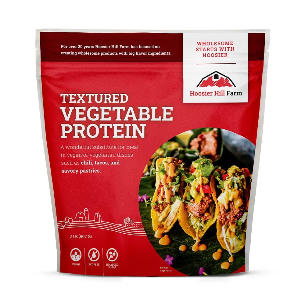 Hoosier Hill Farm Textured Vegetable Protein, 2LB (Pack of 1)