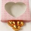 Scott's Cakes Dark Chocolate Black Walnut Cream Filling Candies with Copper Foils in a 1 Pound Pink Heart Box view 1