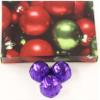 Scott's Cakes Dark Chocolate Peanut Butter Truffle Cream Filling Candies with Grape Foils in a 1 Pound Ornament Box view 1