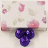Scott's Cakes Dark Chocolate Peanut Butter Truffle Cream Filling Candies with Grape Foils in a 1 Pound Pastel Flower Box view 1