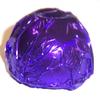 Scott's Cakes Dark Chocolate Peanut Butter Truffle Cream Filling Candies with Grape Foils in a 1 Pound Pastel Flower Box view 3