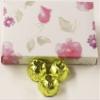 Scott's Cakes Dark Chocolate Peanut Butter Truffle Cream Filling Candies with Chartreuse Foils in a 1 Pound Pastel Flower Box view 1