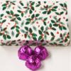 Scott's Cakes Dark Chocolate Peanut Butter Truffle Cream Filling Candies with Purple Foils in a 1 Pound Holly Box view 1