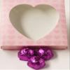 Scott's Cakes Dark Chocolate Peanut Butter Truffle Cream Filling Candies with Purple Foils in a 1 Pound Pink Heart Box view 1