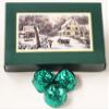 Scott's Cakes Dark Chocolate Peanut Butter Truffle Cream Filling Candies with Dark Green Foils in a 1 Pound Homestead Box view 1