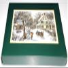 Scott's Cakes Dark Chocolate Peanut Butter Truffle Cream Filling Candies with Dark Green Foils in a 1 Pound Homestead Box view 4