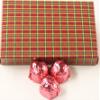 Scott's Cakes Milk Chocolate Peanut Butter Truffle Cream Filling Candies with Pink Foils in a 1 Pound Christmas Plaid Box view 1