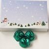 Scott's Cakes Dark Chocolate Peanut Butter Truffle Cream Filling Candies with Dark Green Foils in a 1 Pound Winter Wonderland Box view 1