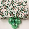 Scott's Cakes Dark Chocolate Peanut Butter Truffle Cream Filling Candies with Light Green Foils in a 1 Pound Holly Box view 1