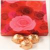 Scott's Cakes Milk Chocolate Peanut Butter Truffle Cream Filling Candies with Peach Foils in a 1 Pound Pink Roses Box view 1