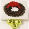 Scott's Cakes Milk Chocolate Peanut Butter Truffle Cream Filling Candies with Chartreuse Foils in a 1 Pound Wreath Box view 1
