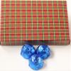 Scott's Cakes Dark Chocolate Peanut Butter Truffle Cream Filling Candies with Dark Blue Foils in a 1 Pound Christmas Plaid Box view 1
