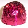 Scott's Cakes Dark Chocolate Peanut Butter Truffle Cream Filling Candies with Burgandy Foils in a 1 Pound Fall Leaf Box view 3