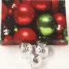 Scott's Cakes Dark Chocolate Peanut Butter Truffle Cream Filling Candies with Silver Foils in a 1 Pound Ornament Box view 1