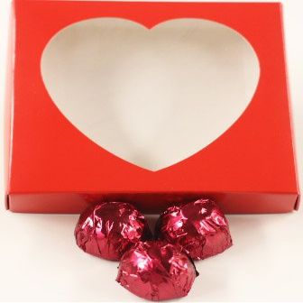 Scott's Cakes Dark Chocolate Peanut Butter Truffle Cream Filling Candies with Burgandy Foils in a 1 Pound Heart Box