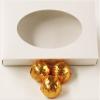 Scott's Cakes Dark Chocolate Peanut Butter Truffle Cream Filling Candies with Copper Foils in a 1 Pound White Gourmet Box view 1