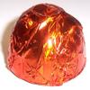 Scott's Cakes Dark Chocolate Peanut Butter Truffle Cream Filling Candies with Orange Foils in a 1 Pound Pink Heart Box view 3
