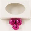 Scott's Cakes Dark Chocolate Peanut Butter Truffle Cream Filling Candies with Fucshia Foils in a 1 Pound White Gourmet Box view 1
